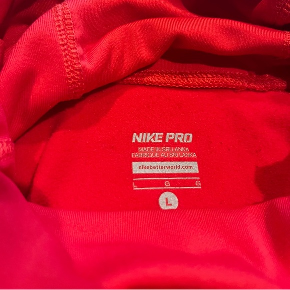 Nike - Athletic Long Sleeve Top - Size L - Bright Pink - Cinch Detail on Neck - Picture 3 of 8